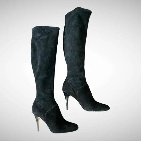 COLE HAAN NIKE AIR Black Suede Pull On Boots Size 6.5 B